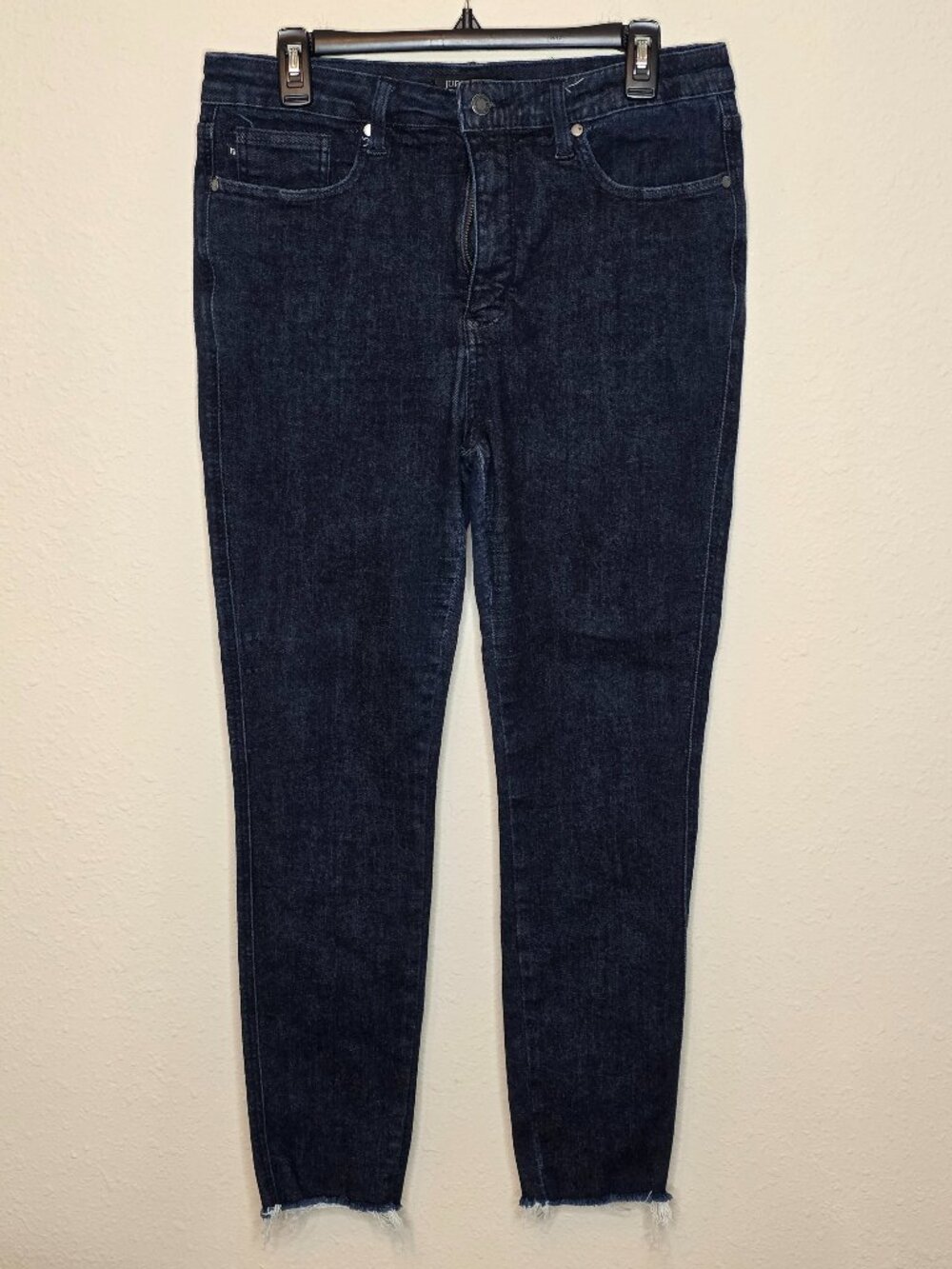 Judy Blue Skinny Women's Dark Denim, Unhemmed, High-Rise Jeans, Size 15/32